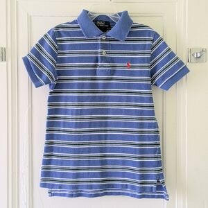 Blue Striped Polo Shirt